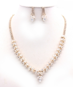 Crystal Rhinestone Jewelry Set for Women NB300627 GOLD CL